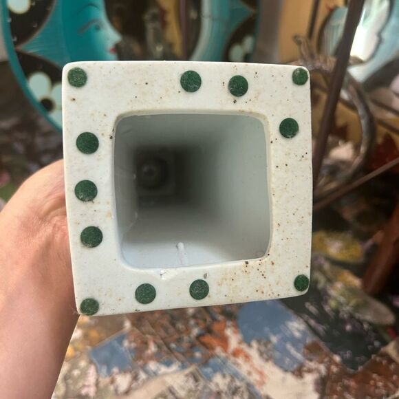 Vintage Chinoiserie Blue And White Candlestick Holder 9" - Picture 10 of 16